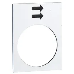 Schneider Electric ZB2BY4902 Bezeichnungsschild, 30x40mm, weiß, Heben oder rechts, schnell  - 10 Stück