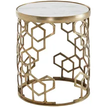 KADIMA DESIGN Beistelltisch Weiß Marmor 46 x 46 x 55 cm