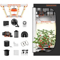 Spider Farmer Grow box Komplett Set G3000 LED Pflanzenlampe Vollspektrum Dimmbarer Grow Light GrowZelt Kit Komplettes 90x90x180cm Grow Tent Zuchtzelt mit 4 inch/10,2CM Inline Kanalventilator