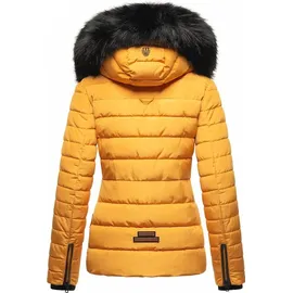 Navahoo Damen Winterjacke Warm gefütterte Steppjacke mit Kunstfell-Kapuze Wisteriaa