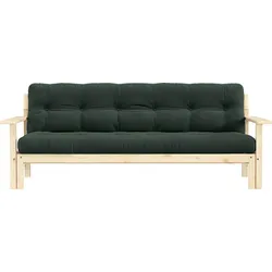 Schlafsofa KARUP DESIGN "Unwind", grün (seaweed), B:190cm H:14cm T:92cm, Sofas, Mit Holzstruktur, inkl. Futonmatratze, Liegefläche 130x190 cm