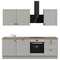 Nobilia Küchenzeile Cascada II 240 cm grau