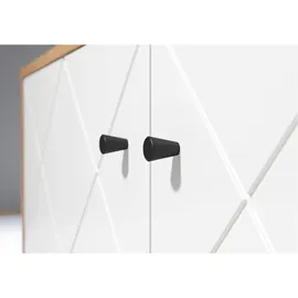 trendteam Vitrine Touch 63 x 40 x 172 cm Weiß/Braun