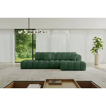 altdecor Ecksofa Cord mit Schlaffunktion 3-Sitzer Grün