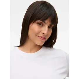 Vero Moda Curve Kurzarmshirt VERO MODA CURVE "VMPAULINA SS T-SHIRT GA JRS NOOS CUR", Damen, Gr. M, weiß (hellweiß), Jersey, Obermaterial: 100% Baumwolle, unifarben, normal, Rundhals, Shirts, Baumwolle, regular fit