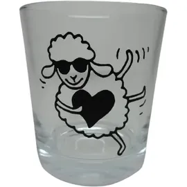 lichtidee Teelicht Glas Windlicht 8 cm schwarz