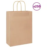 vidaXL Papiertragetaschen Braun 26 x 12 x 35 cm
