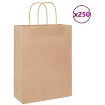 vidaXL Papiertragetaschen Braun 26 x 12 x 35 cm
