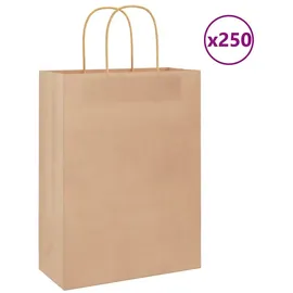 vidaXL Papiertragetaschen Braun 26 x 12 x 35 cm