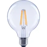 xavax LED-Filament, E27, 806lm ersetzt 60W Globelampe, G95, klar, Warmweiß (2700K) entspricht 60 W