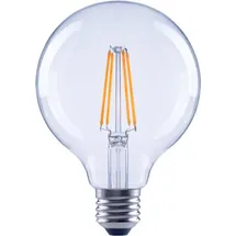 xavax LED-Filament, E27, 806lm ersetzt 60W Globelampe, G95, klar, Warmweiß (2700K) entspricht 60 W