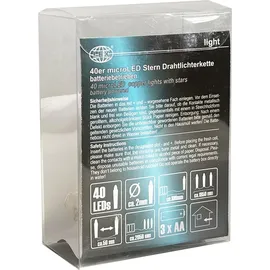 INDA-EXCLUSIV 3 Stück LED Lichterkette Stern je 40 LED Unterwasser Betrieb