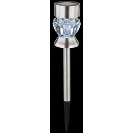 GLOBO Solarleuchte Edelstahl 2er Set Schwarz