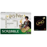 Mattel Games Harry Potter Scrabble + Uno Minimalistisches Gratis Brettspiel - Multicolor - One Size