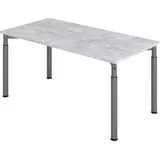 HJH Office Schreibtisch 160x80cm Beton / Graphit