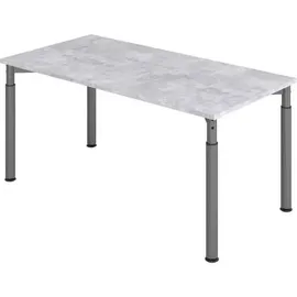 HJH Office Schreibtisch 160x80cm Beton / Graphit