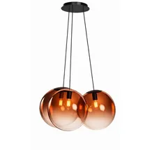 s.luce Orb Cluster 3-flg. 3x20 cm Kupfer Verlauf / Schwarz rund
