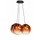 s.luce Orb Cluster 3-flg. 3x20 cm Kupfer Verlauf / Schwarz rund