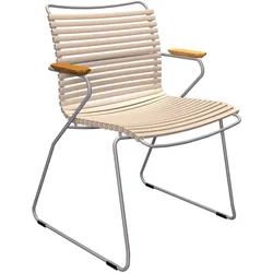 Outdoor Stuhl Click mit Armlehne Beige
