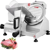 Kommerzielle Elektro-Aufschnittmaschine 200 W - Fleisch- und Lebensmittelschneider - 20,32 cm Kohlenstoffstahlklinge - Einstellbare Dicke 0–12 mm...