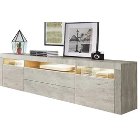 borchardt Möbel Santa Fe Lowboard 166 cm Grau MDF/Spanplatte