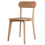 Tikamoon Esszimmerstuhl Abel Stuhl aus massiver Eiche beige