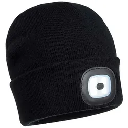 Portwest  Mütze mit wiederaufladbaren LED in Schwarz, Gr. One Size