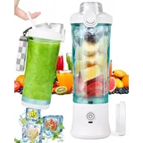 ® Mixer Smoothie Maker 600ml Tragbarer Mixer für Smoothies und Shakes mit 6 K...
