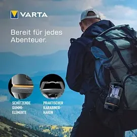 Varta LED Camping-Laterne Outdoor Sports L20R Laterne Schwarz
