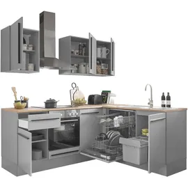 BASIC by Balculina Winkelküche Denver L-Form 220 cm grau