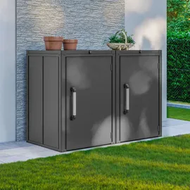 primeyard Mülltonnenbox 168 x 84 x 120 cm anthrazit