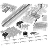 avoltik Halterung Ziegeldach Montageset Befestigung f 10 Solarmodule Solarmodul-Halterung, (Avoltik Montageset für 10 Solrmodule., Das robuste Dach Solarhalterung Set besteht aus vielen Einzelteilen) schwarz