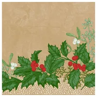 Duni Servetten Snowy Berries 33x33cm - Beige