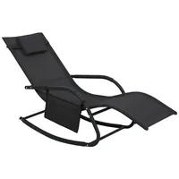 Svita FJON deluxe Schaukelliege Gartenliege Liegestuhl Sonnenliege Seitentasche Kissen