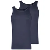 SKINY Herren 2er Pack - Tank Top DP, ärmellos, Feinripp, Baumwolle Blau XL