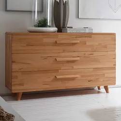 Schlafzimmer Sideboard aus Kernbuche Massivholz Schubladen