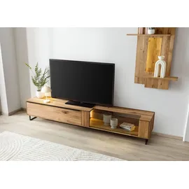 MASSIVMOEBEL24.DE Wien Lowboard 235x43x42 cm Beige Massivholz