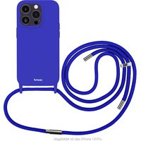 Artwizz HangOn Case Silicone + Charge (iPhone 15 Pro), Smartphone Hülle, Blau