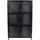 Rikta Metallschrank Stahl 75 x 120 x 35 cm grau/ schwarz 6 Türen abschließbar