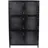 Rikta Metallschrank Stahl 75 x 120 x 35 cm grau/ schwarz 6 Türen abschließbar
