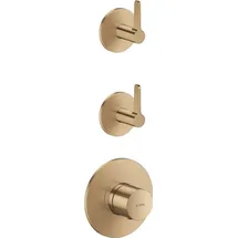 Hansgrohe AXOR One Thermostatmodul Unterputz für 2 Verbraucher, mit Hebelgriff, Brushed Bronze