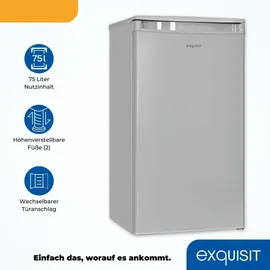 Exquisit KS85-V-091E Kühlschrank (75 l, 843 mm hoch, Grau)