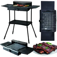 STEHENDER/TISCH-GRILL KALORIK GRB 3000 XL BBQ 6in1 2000W Barbecue Elektrisch Elektrogrill Partygrill Standgrill Schwarz - Schwarz