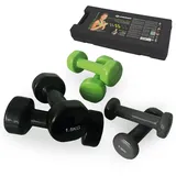 Donic Schildkröt Schildkröt Fitness Vinyl-Hantelset im ABS-Kunststoffkoffer, 960010