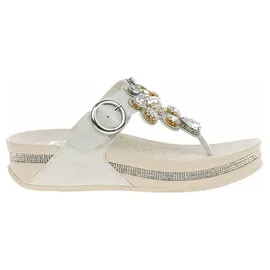 Rieker Damen Hausschuhe Rieker V1461-90 silber-platin 37 - Beige - 37