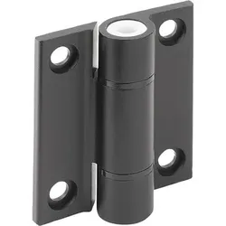 SCHARNIER OHNE FEDER, OHNE STOPFEN A=55, B=65, ALUMINIUM SCHWARZ ELOXIERT