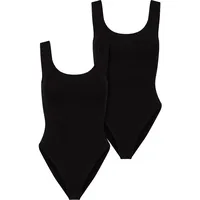 URBAN CLASSICS Organic ärmelloser Körper 2 Einheiten - Black - 2XL