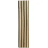 Vivodo Akustikpaneele | Farbe: Eiche | Wandpaneele in verschiedenen Formaten | Deko Wohnzimmer | Wanddeko in Holz | Akustik Paneele Wand | Lamellenwand (120 x 40 cm - 1 Stk.)