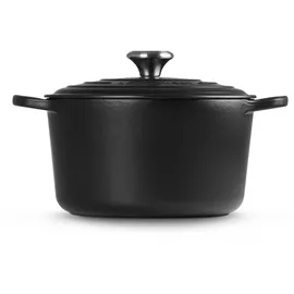 Le Creuset Signature Bräter 24 cm rund schwarz glänzend