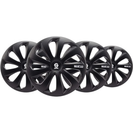 Sparco SPC1570BK Sicilia Wheel Covers, Black, Set of 4, 15 zoll SCHWARZ